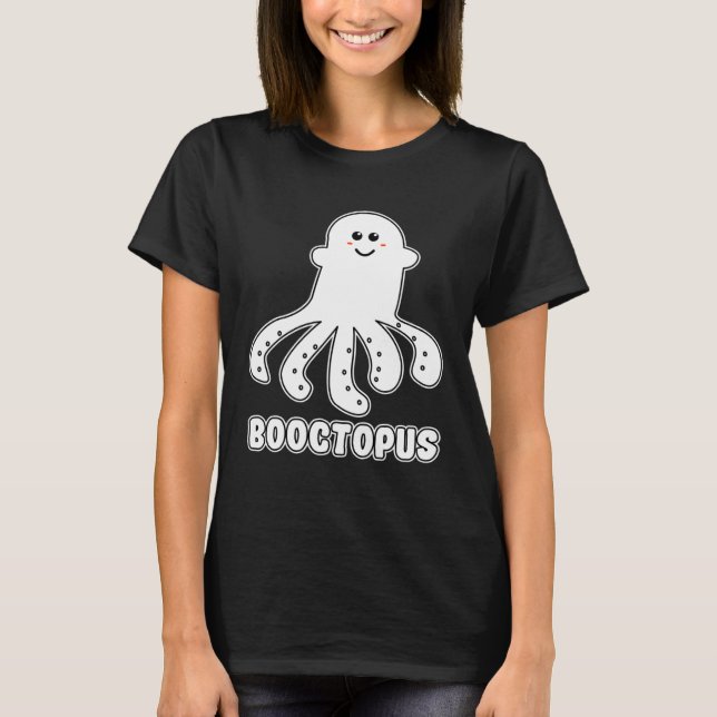 T-shirt Booctopus Octopus Ghost Scandale Mete Halloween Co (Devant)