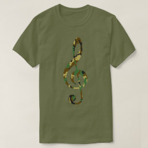T-shirt Boodland Camo Motif Treble Clef