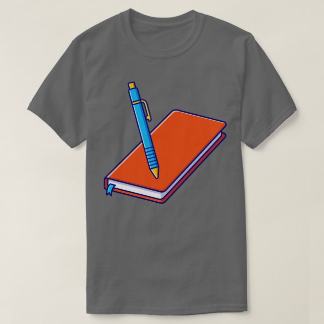 T-shirt Book And Pen (Design devant)