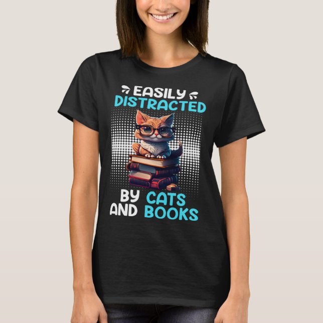 T-shirt Book  Cat fan Bookworm Book Reader Bookfriend  2 (Devant)