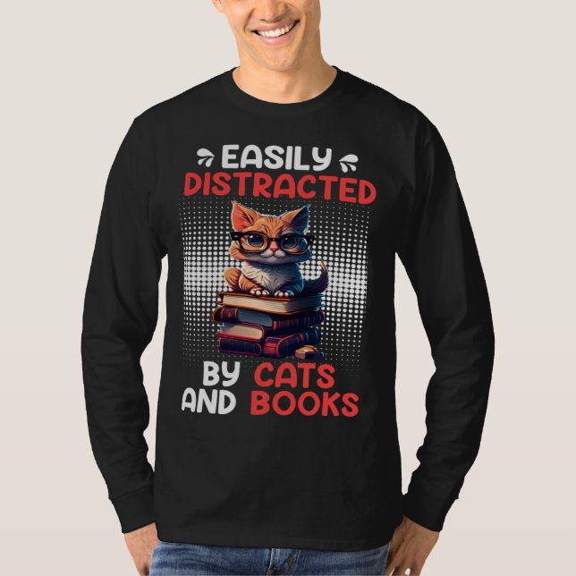 T-shirt Book  Cat fan Bookworm Book Reader Bookfriend  4 (Devant)