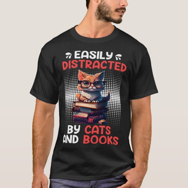 T-shirt Book  Cat fan Bookworm Book Reader Bookfriend  4 (Devant)