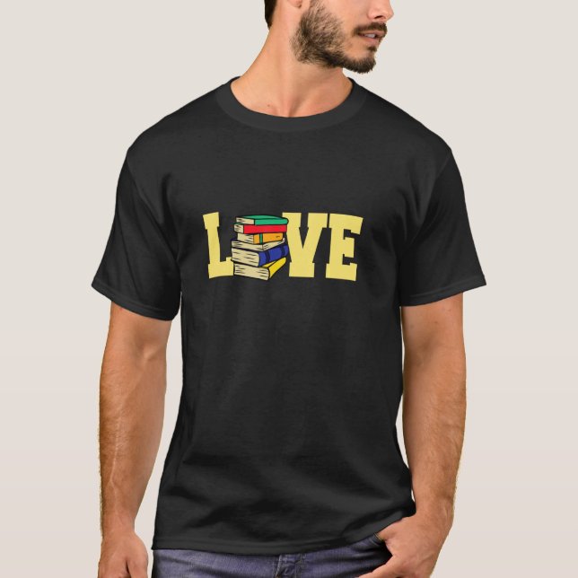 T-shirt Book Love Book Reader Bookworm (Devant)