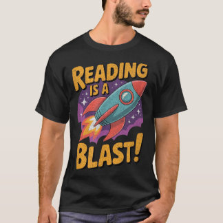 T-shirt Book Lover Kids and Adults Reading is a Blast