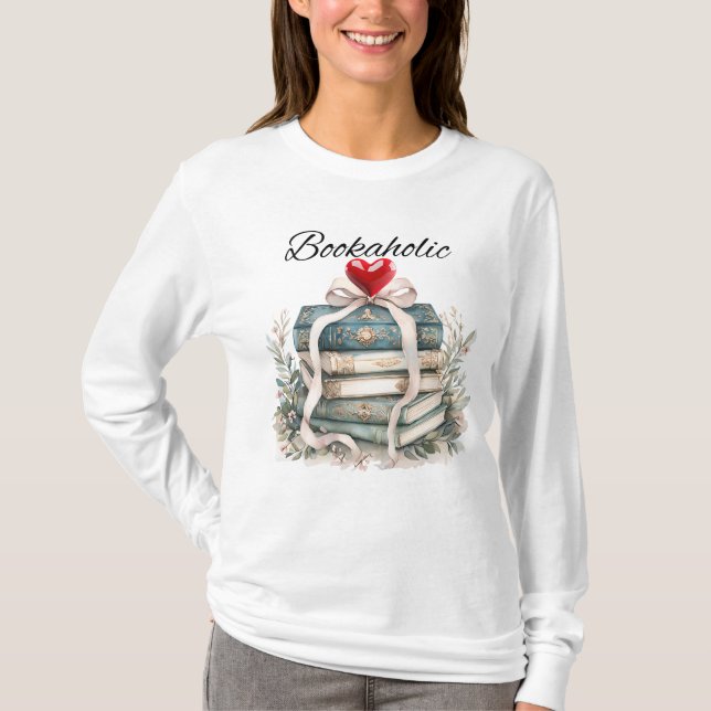 T-shirt  Book Lovers Sweater, Books Sweater, Bookworm Gift (Devant)