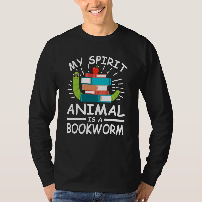 T-shirt book reading bookworm library books librarian (Devant)