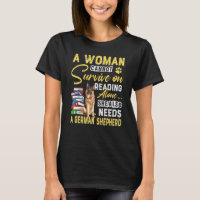 Bookaholic Lady Cute German Shepherd Mom Bookworm
