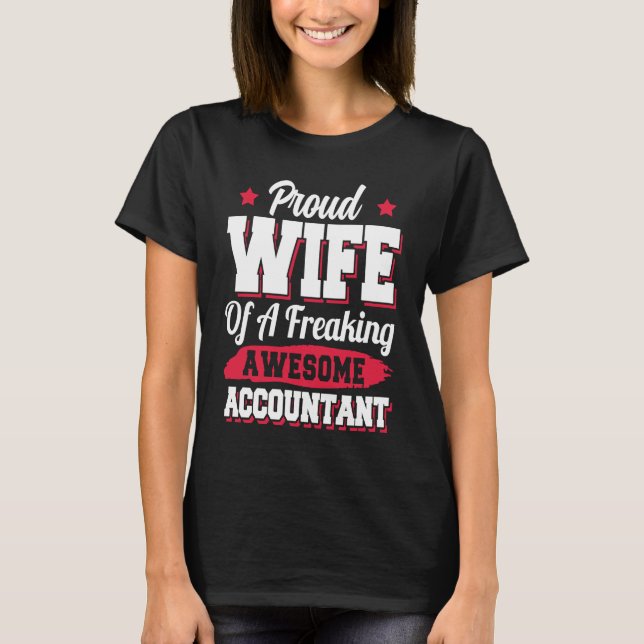 T-shirt Bookkeeper Accounting Accountant Wife (Devant)