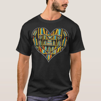 T-shirt Books Reader Heart Bookworm Book Nerd Gift Bookshe