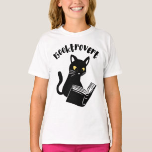 T-shirt Booktrovert chat avec livre
