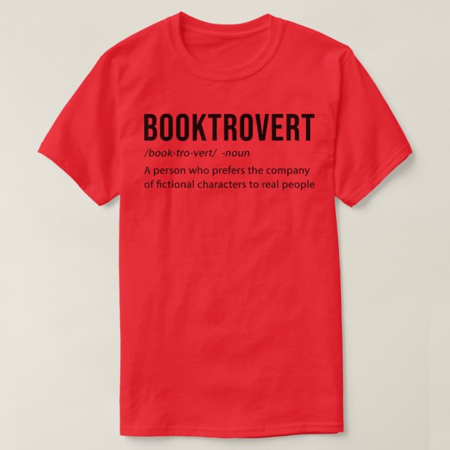 T-shirt Booktrovert Définition Livre Lover Et Librairie Gi (Design devant)
