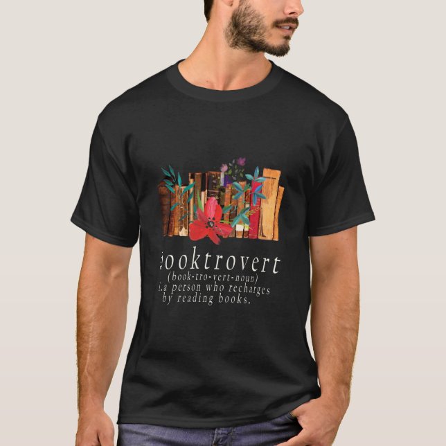 T-shirt Booktrovert, Funny Book Reader (Devant)