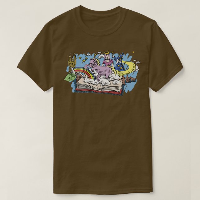 T-shirt Bookworm Avid ReaderFairy Tale Imaginaire Book Rea (Design devant)