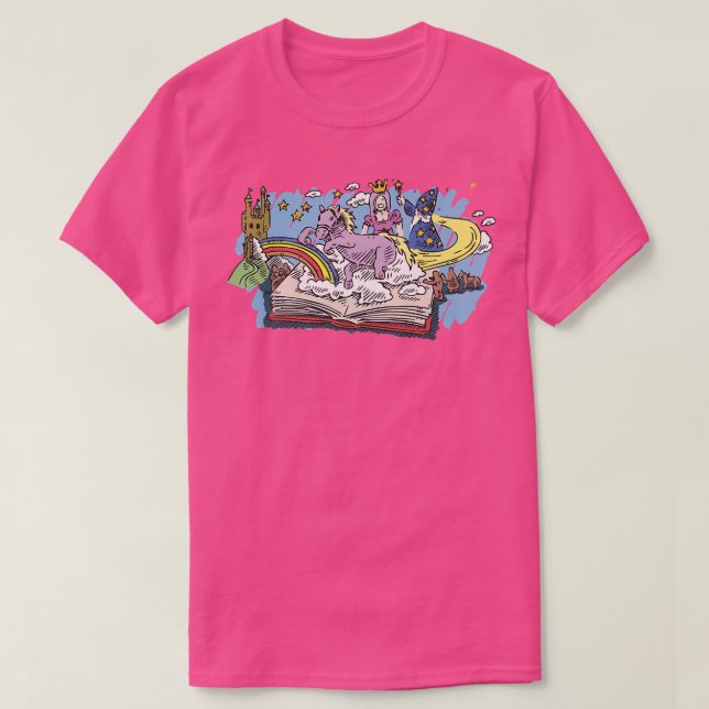 T-shirt Bookworm Avid ReaderFairy Tale Imaginaire Book Rea (Design devant)