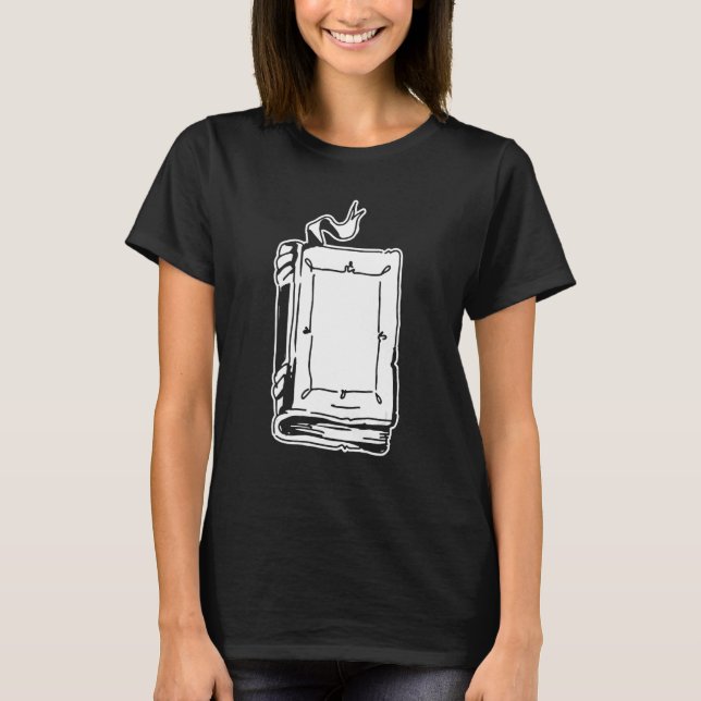 T-shirt Bookworm Books Bibliophile Librarian Literature  B (Devant)