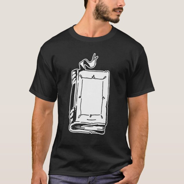 T-shirt Bookworm Books Bibliophile Librarian Literature  B (Devant)