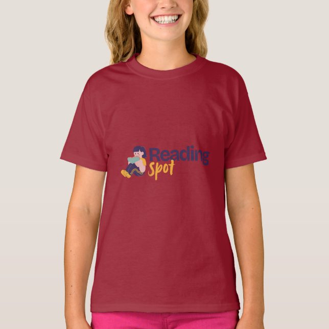 T-shirt Bookworm Kids Reading Spot (Devant)