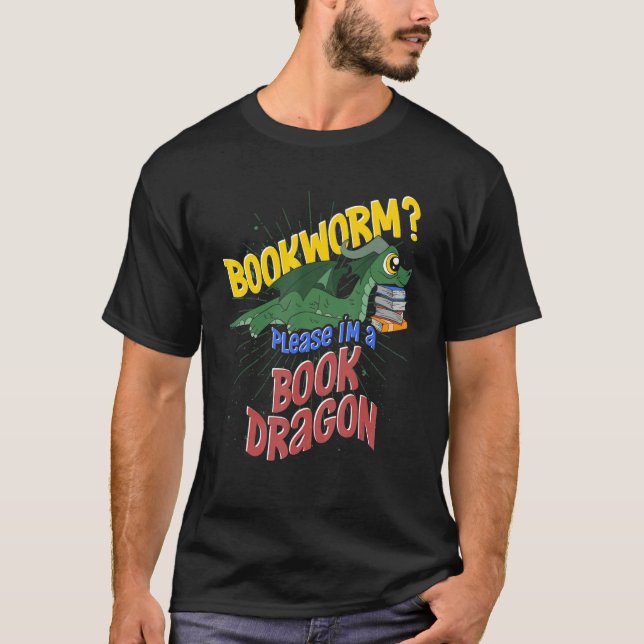 T-shirt Bookworm Livre Lecture Mythique Créature Mignonne  (Devant)