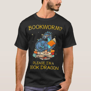 T-shirt Bookworm S'Il Vous Plaît Je Suis Un Dragon De Livr