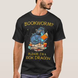 T-shirt Bookworm S'Il Vous Plaît Je Suis Un Dragon De Livr