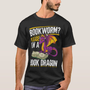T-shirt Bookworm S'Il Vous Plaît Je Suis Un Dragon De Livr