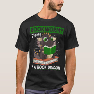 T-shirt Bookworm S'Il Vous Plaît Je Suis Un Dragon Livre L