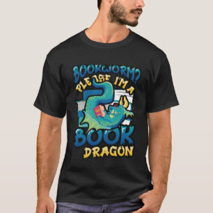 T-shirt Bookworm S'Il Vous Plaît Je Suis Un Livre Dragon L