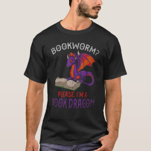 T-shirt Bookworm S'Il Vous Plaît Je Suis Un Livre Dragon L