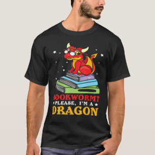 T-shirt Bookworm S'Il Vous Plaît Je Suis Un Livre Dragon L