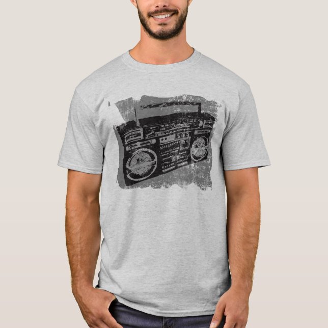 T-SHIRT BOOM BOX RÉTRO COOL 80'S 90'S (Devant)