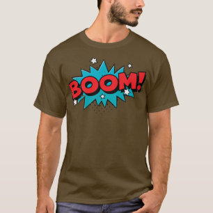 T-shirt BOOM Comédie Caricature Drôle Pop Art Design Vin