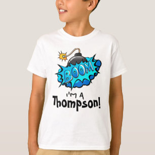 T-shirt Boom de bande dessinée d'art ! Pièce en t de