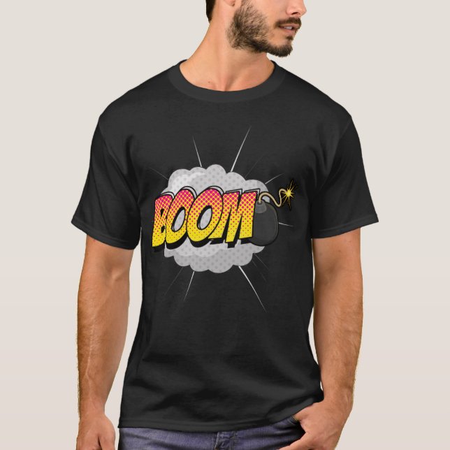 T-shirt boom grande pensée rouge (Devant)