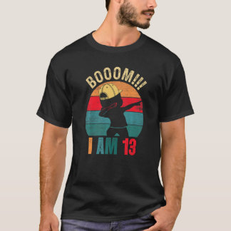 T-shirt Boom I Am 13 Years Dabbing Boys Kids 13th Birt