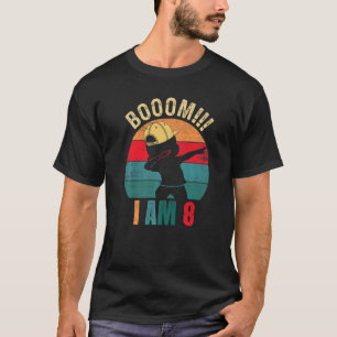 T-shirt Boom I Am 8 Years Dabbing Boys Kids 8th Birthof