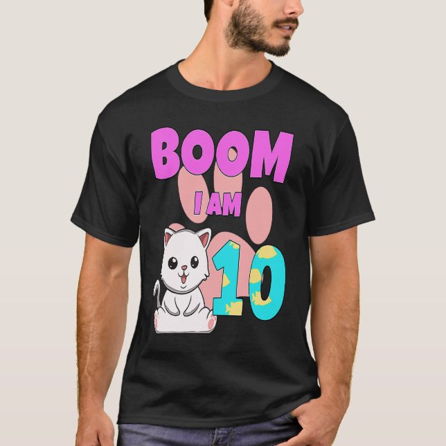 T-shirt Boom Im 10 Chat (Devant)