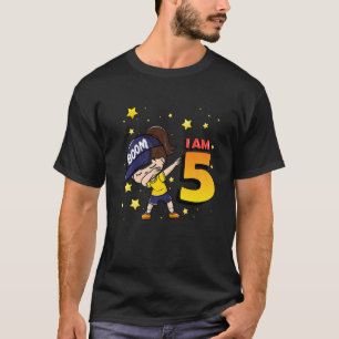 T-shirt Boom I'm 5 Girl Birthday 5th Birthday Party 1