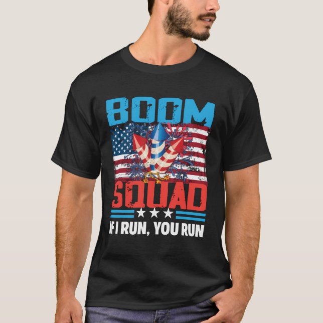 T-shirt Boom Squad 4 juillet Firework (Devant)