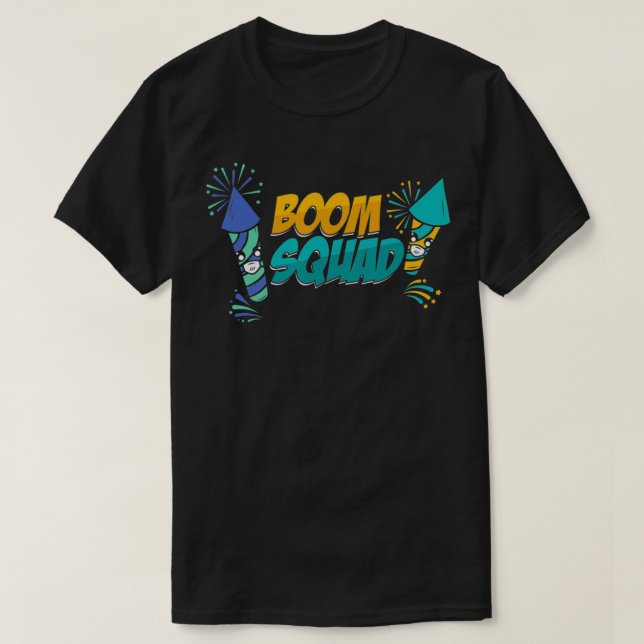T-shirt Boom Squad Pyro Firecracker Éplosion Pyrotechnicie (Design devant)