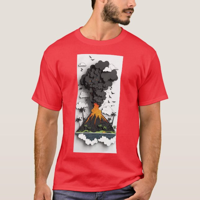 T-shirt boom volcanique (Devant)