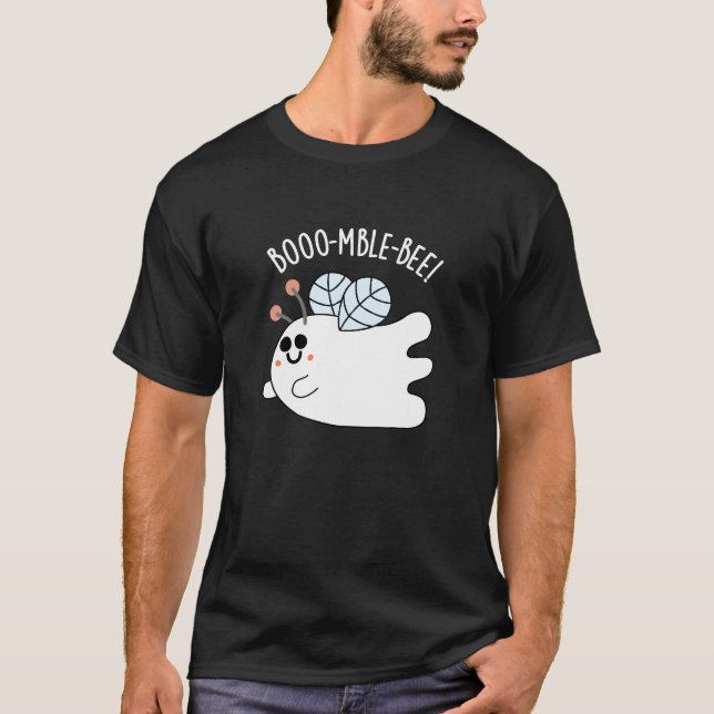 T-shirt Boomble Bee Funny Ghost Bee Pun Dark BG (Devant)