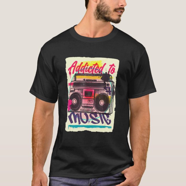 T-shirt Boombox Graffiti urbain (Devant)