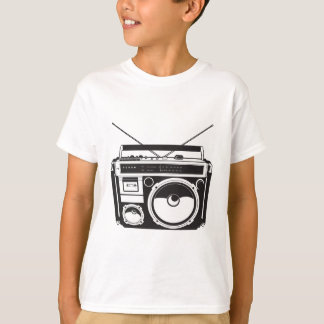 T-shirt ☞ Boombox Oldschool / Lecteur à cassette
