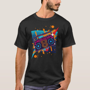 T-shirt Boombox Radio Old School Hip hop, cassette rap