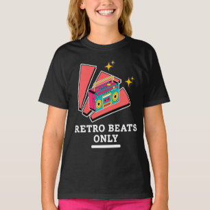 T-shirt Boombox Rétro Années 80 90 Musique Vintage