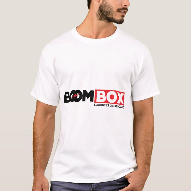 T-shirt Boombox rétro avec éclair (Devant)