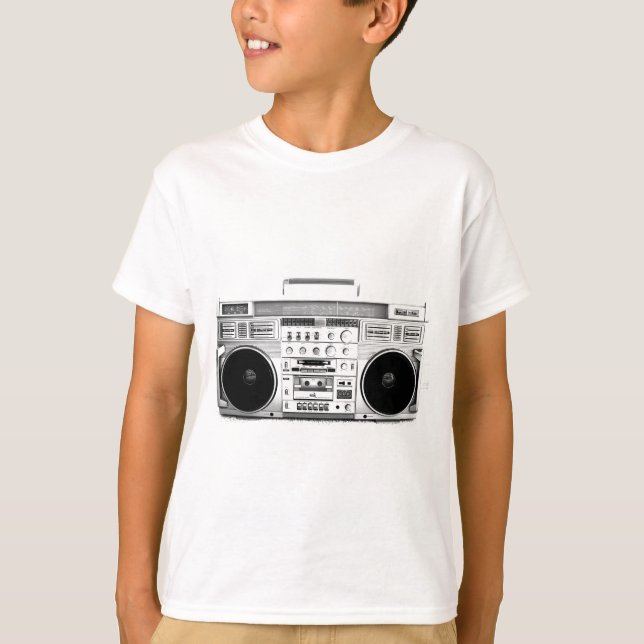 T-shirt Boombox vintage (Devant)