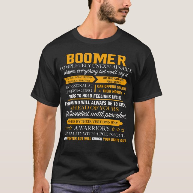 T-shirt BOOMER complètement inexplicable (Devant)