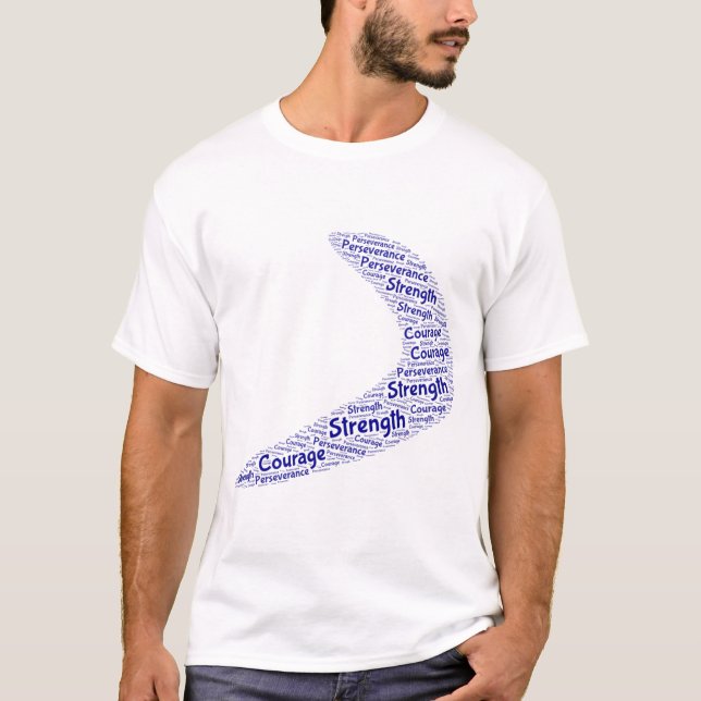 T-shirt Boomerang Force, persévérance, courage (Devant)