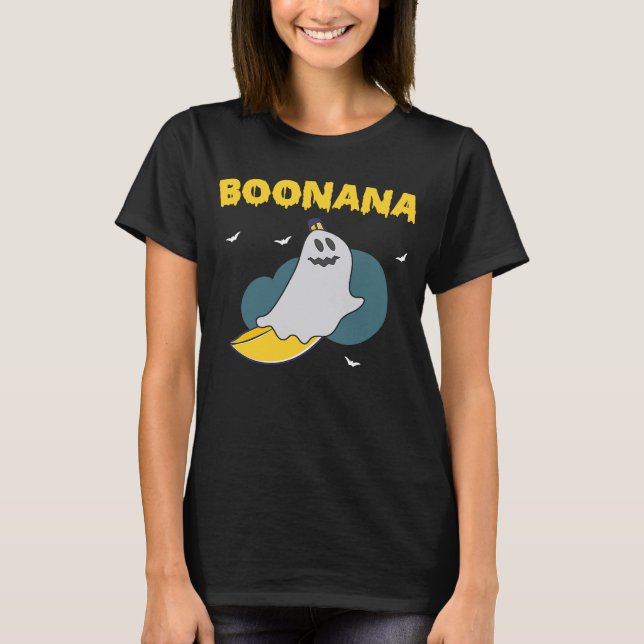 T-shirt Boonana Scary Halloween Fantôme Banane costume (Devant)